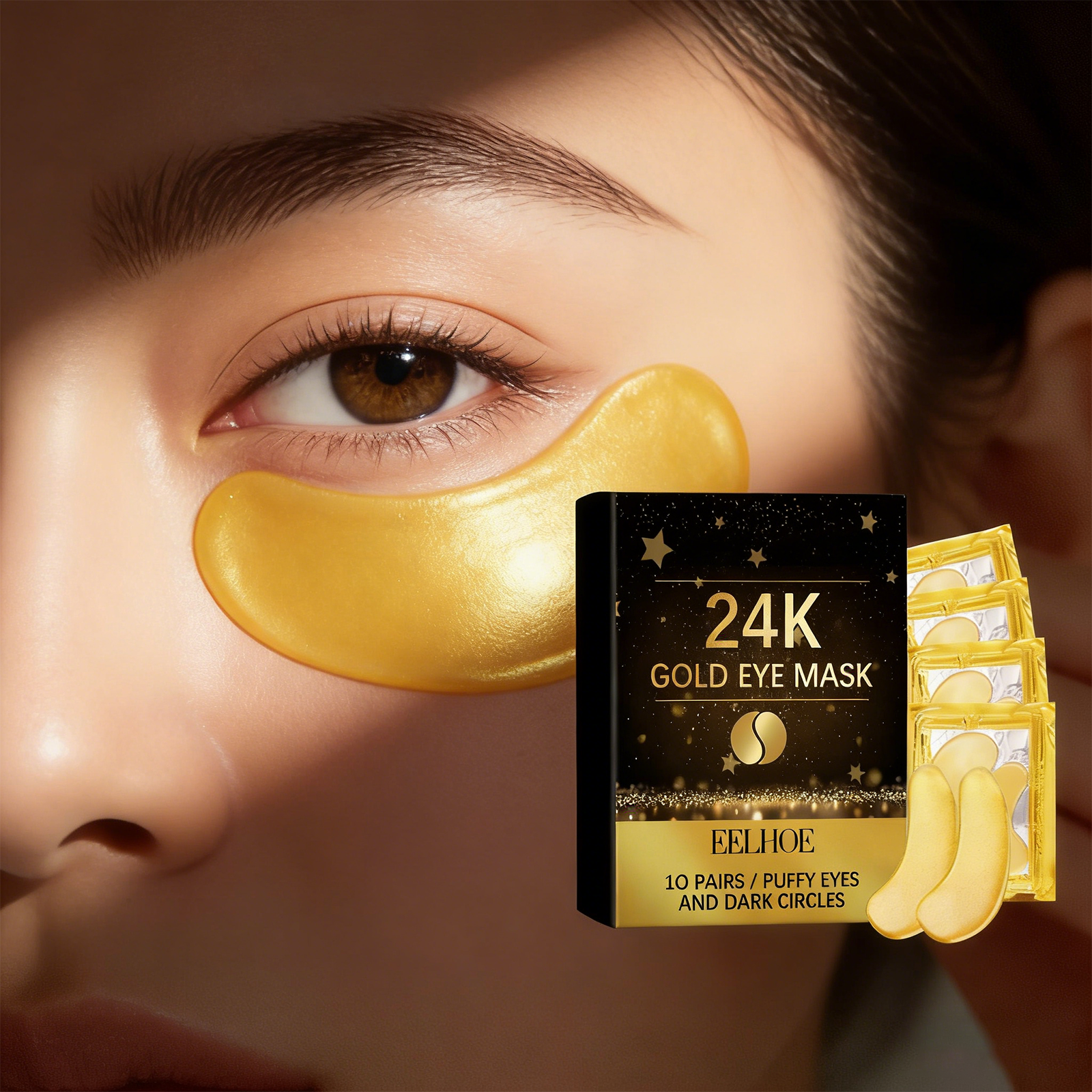 Luxury Skincare Treatments - Moisturizing Repairing 24k Gold Eye Mask
