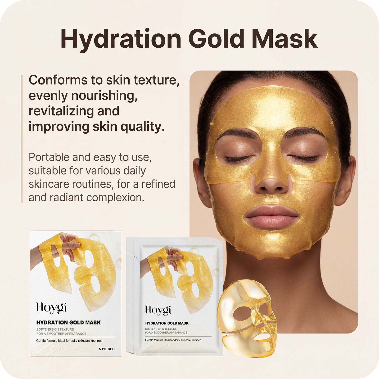 24K Gold Face Mask Niacinamide - Luxury Skincare Treatments reseña y precio