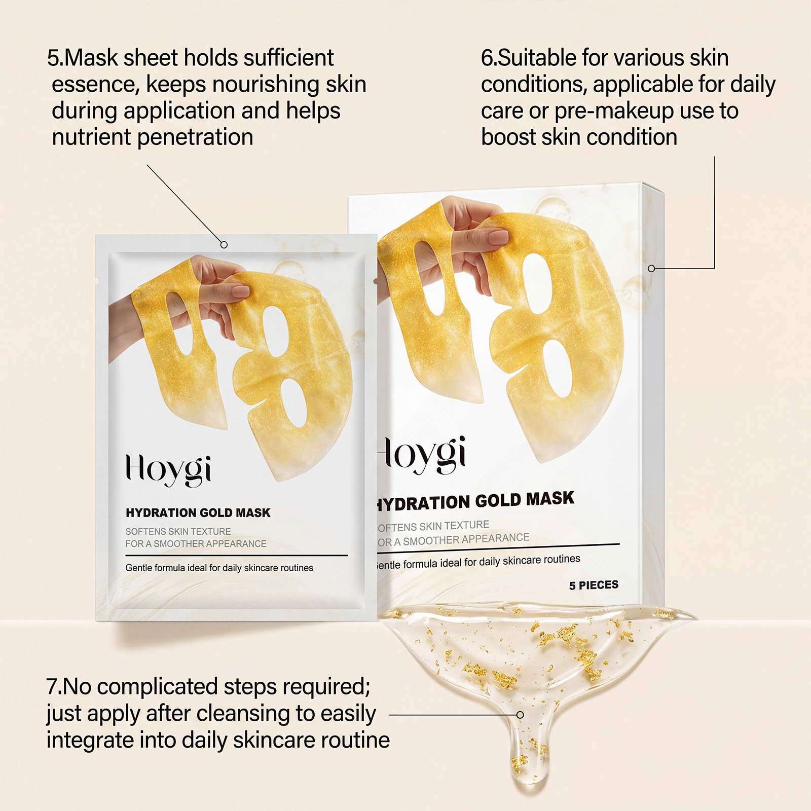 24K Gold Face Mask Niacinamide - Luxury Skincare Treatments reseña y precio