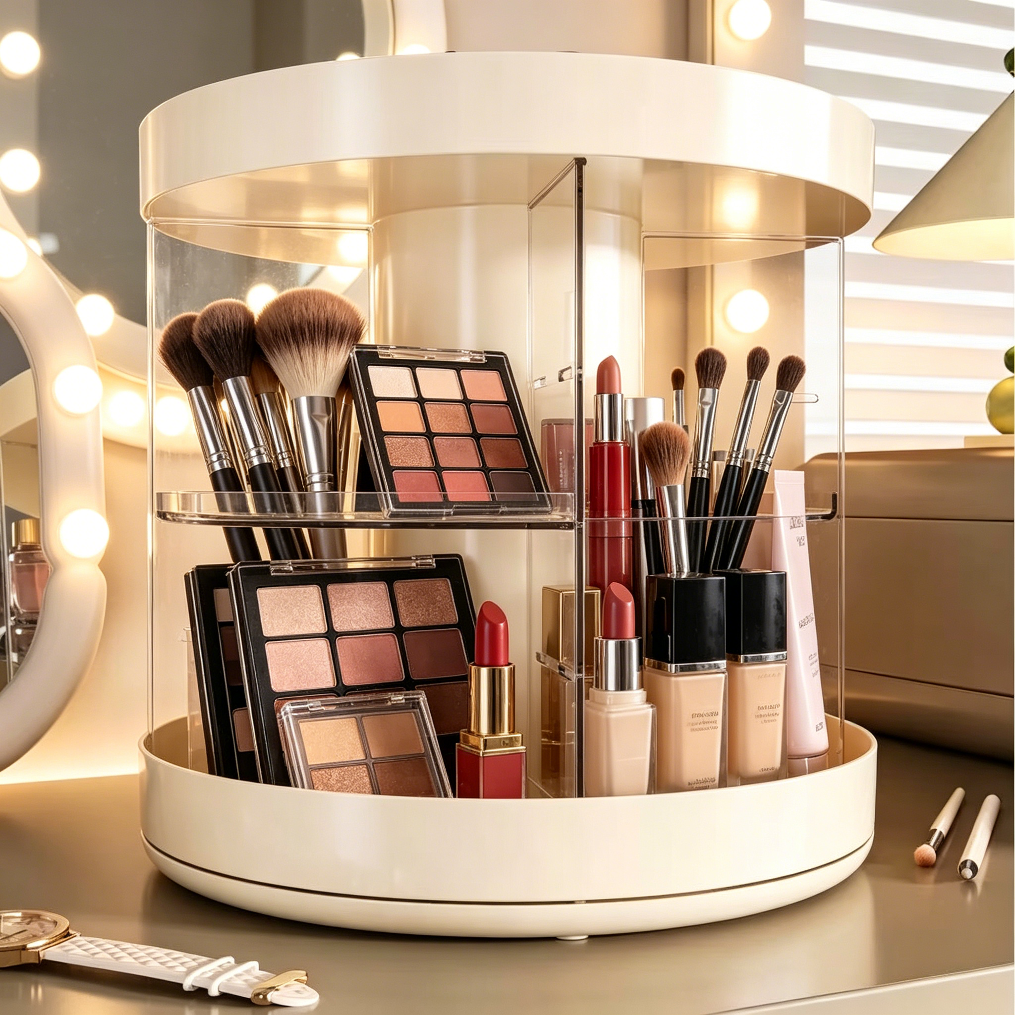 Rotating Layered Makeup Organi - Luxury Skincare Makeup reseña y precio