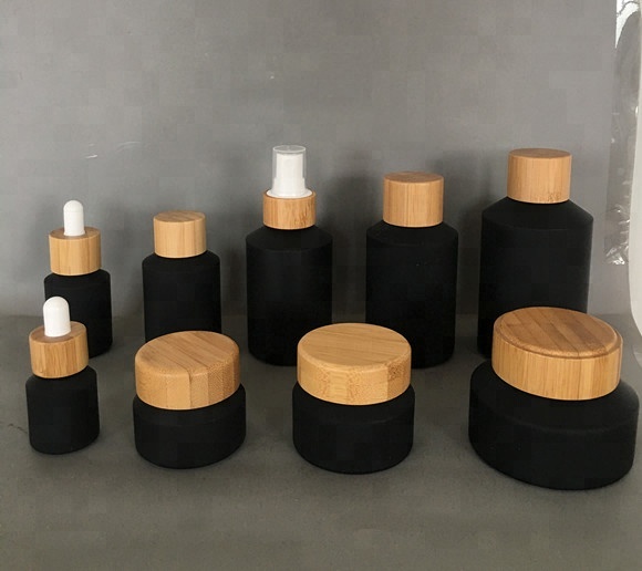60pcs 120ml black matte glass  - Luxury Skincare Bottles reseña y precio