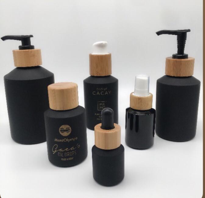 60pcs 120ml black matte glass  - Luxury Skincare Bottles reseña y precio