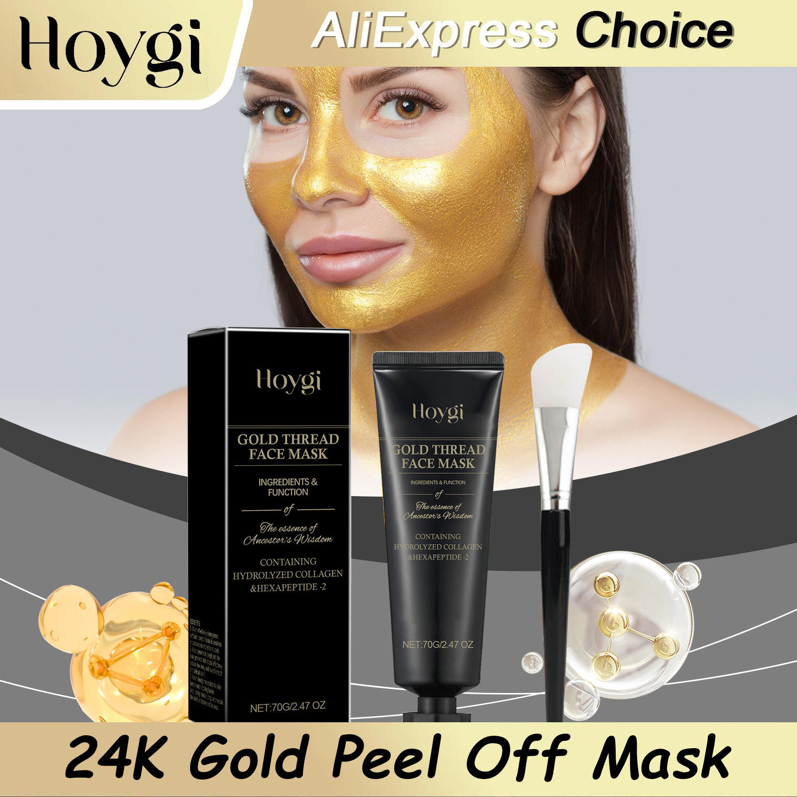 HOYGI 24K Gold Peeling Face Ma - Luxury Skincare Treatments reseña y precio