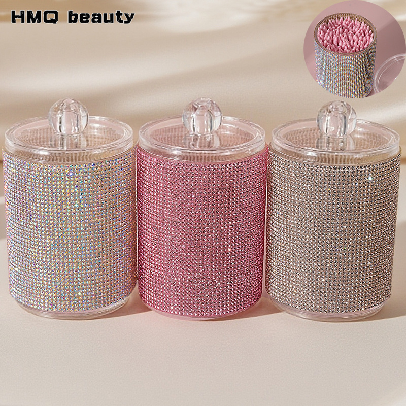 Luxury Diamond Cotton Swab Sto - Luxury Skincare Containers reseña y precio