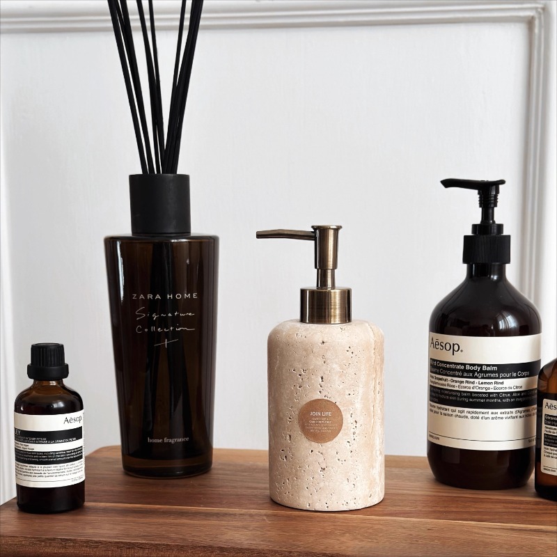Natural Stone Lotion Dispenser - Luxury Skincare Bottles reseña y precio