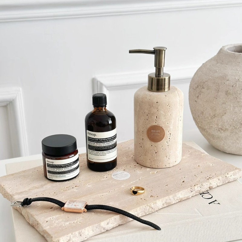 Natural Stone Lotion Dispenser - Luxury Skincare Bottles reseña y precio
