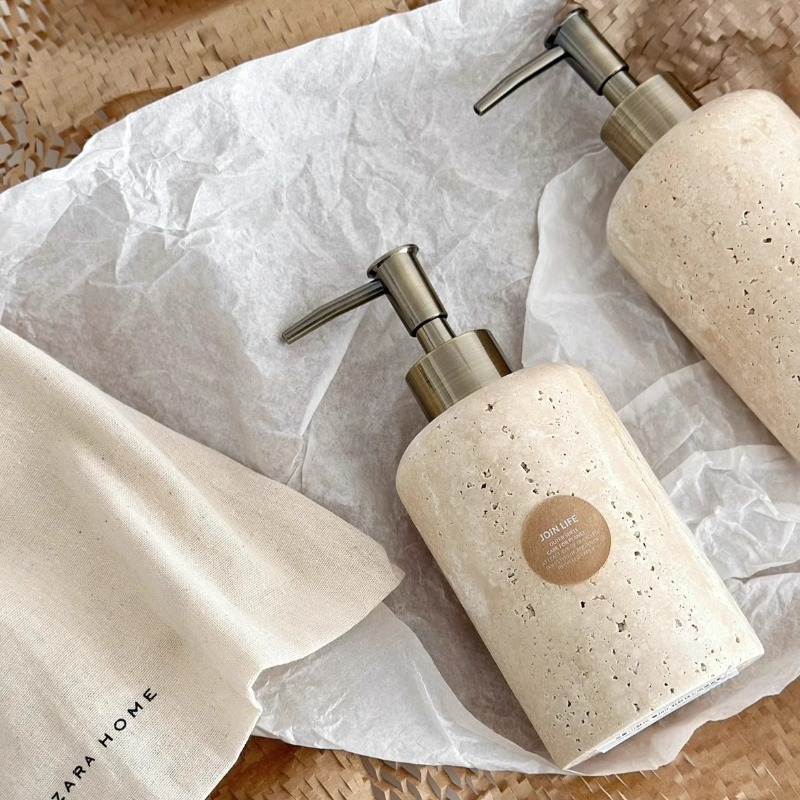 Natural Stone Lotion Dispenser - Luxury Skincare Bottles reseña y precio