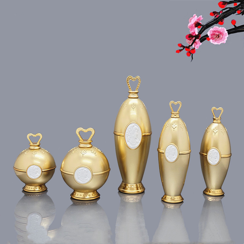 6pcs/pack Gold/White Acrylic E - Luxury Skincare Bottles reseña y precio