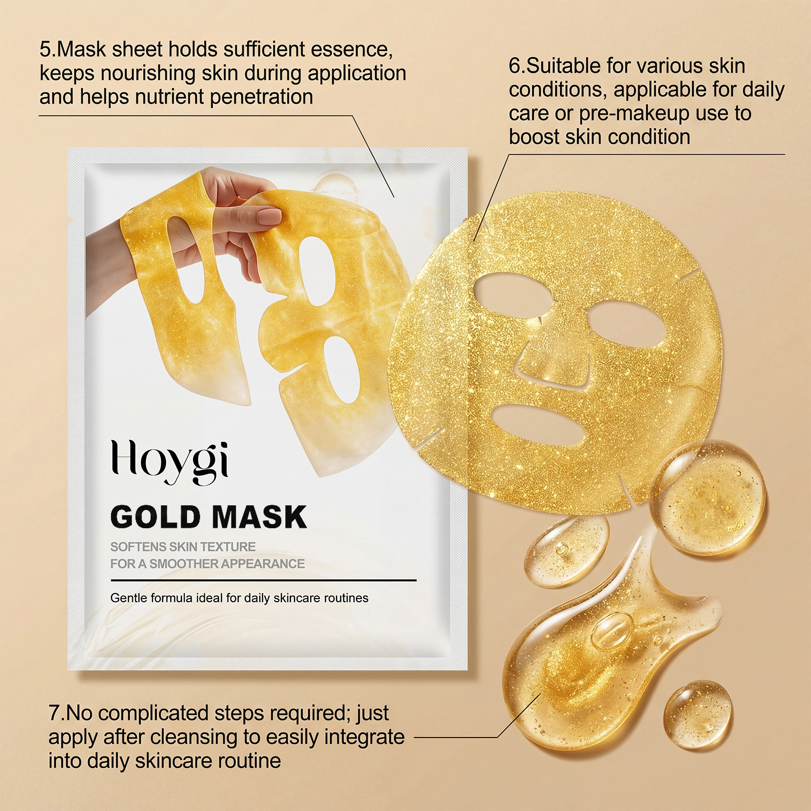 24k Gold Face Mask Niacinamide - Luxury Skincare Treatments reseña y precio